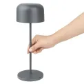 Olympia Siena Table Lamp Round Dome Grey 300mm - Image 5