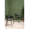 Bolero Santiago Outdoor Armchairs Black (4 Pack) - Image 7
