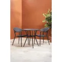 Bolero Santiago Outdoor Armchairs Black (4 Pack) - Image 13