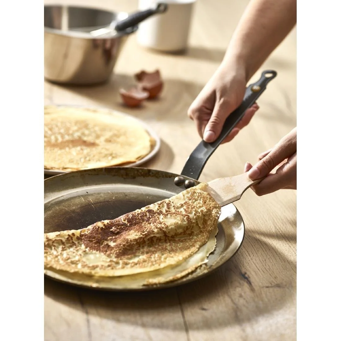 De Buyer Mineral B Steel Round Pancake Pan 26cm - Image 5