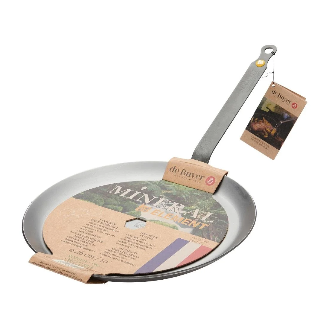 De Buyer Mineral B Steel Round Pancake Pan 26cm - Image 12