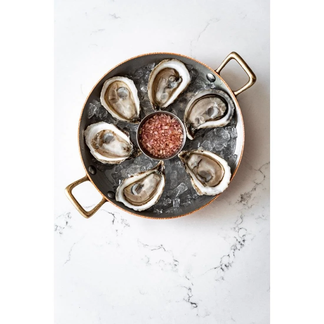 De Buyer Inocuivre Round Dish with Brass Handles 16cm - Image 4