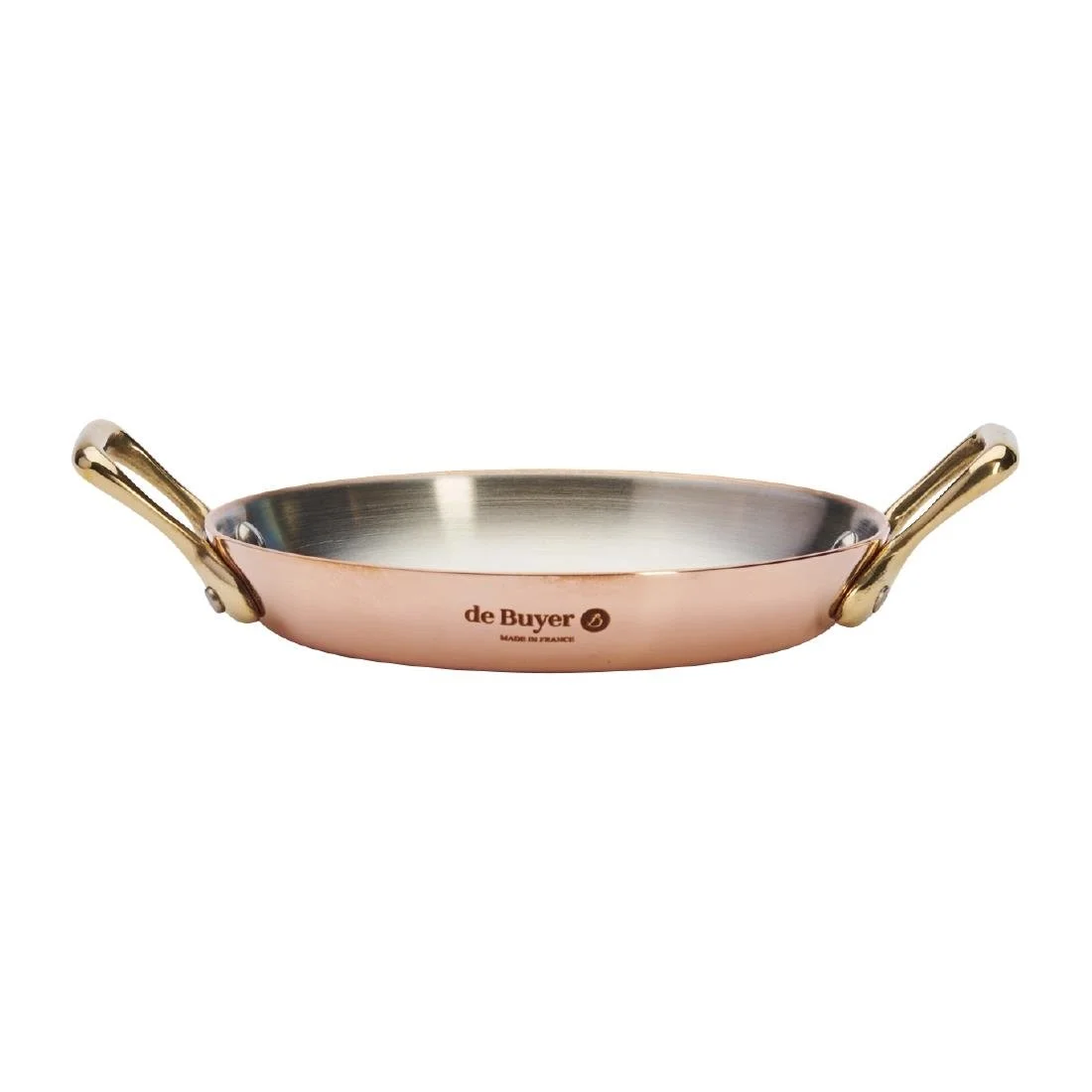 De Buyer Inocuivre Round Dish with Brass Handles 12cm - Image 8