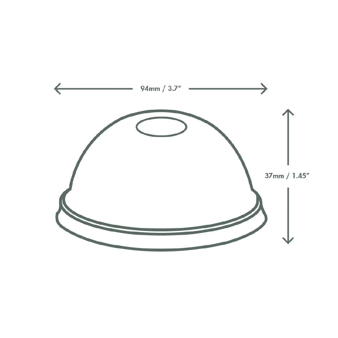 Vegware Nourish Moulded Fibre Cold Cup Dome Lids with Hole 89-Series (1000 Pack) - Image 5