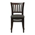 Turin Dining Table with 4 Manhattan Chairs in Dark Walnut with Shetland Smoke - Image 3