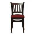 Turin Dining Table with 4 Manhattan Chairs in Dark Walnut with Shetland Scarlett - Image 3