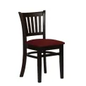 Turin Dining Table with 4 Manhattan Chairs in Dark Walnut with Shetland Scarlett - Image 1