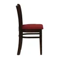 Turin Dining Table with 4 Manhattan Chairs in Dark Walnut with Shetland Scarlett - Image 4