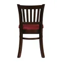 Turin Dining Table with 4 Manhattan Chairs in Dark Walnut with Shetland Scarlett - Image 5