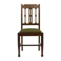 Lattice Back Dining Chairs in Vintage Wood with Shetland Forest Seat (6 Pack) - Image 3