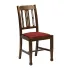 Lattice Back Dining Chairs in Vintage Wood with Shetland Scarlett Seat (6 Pack)