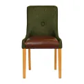Bath Soft Oak Dining Chairs with Forest Back & Espresso Seat (6 Pack) - Image 4