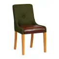 Bath Soft Oak Dining Chairs with Forest Back & Espresso Seat (6 Pack) - Image 1