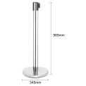 Bolero Polished Stainless Steel Black Strap Barriers 3m (2 Pack) - Image 5