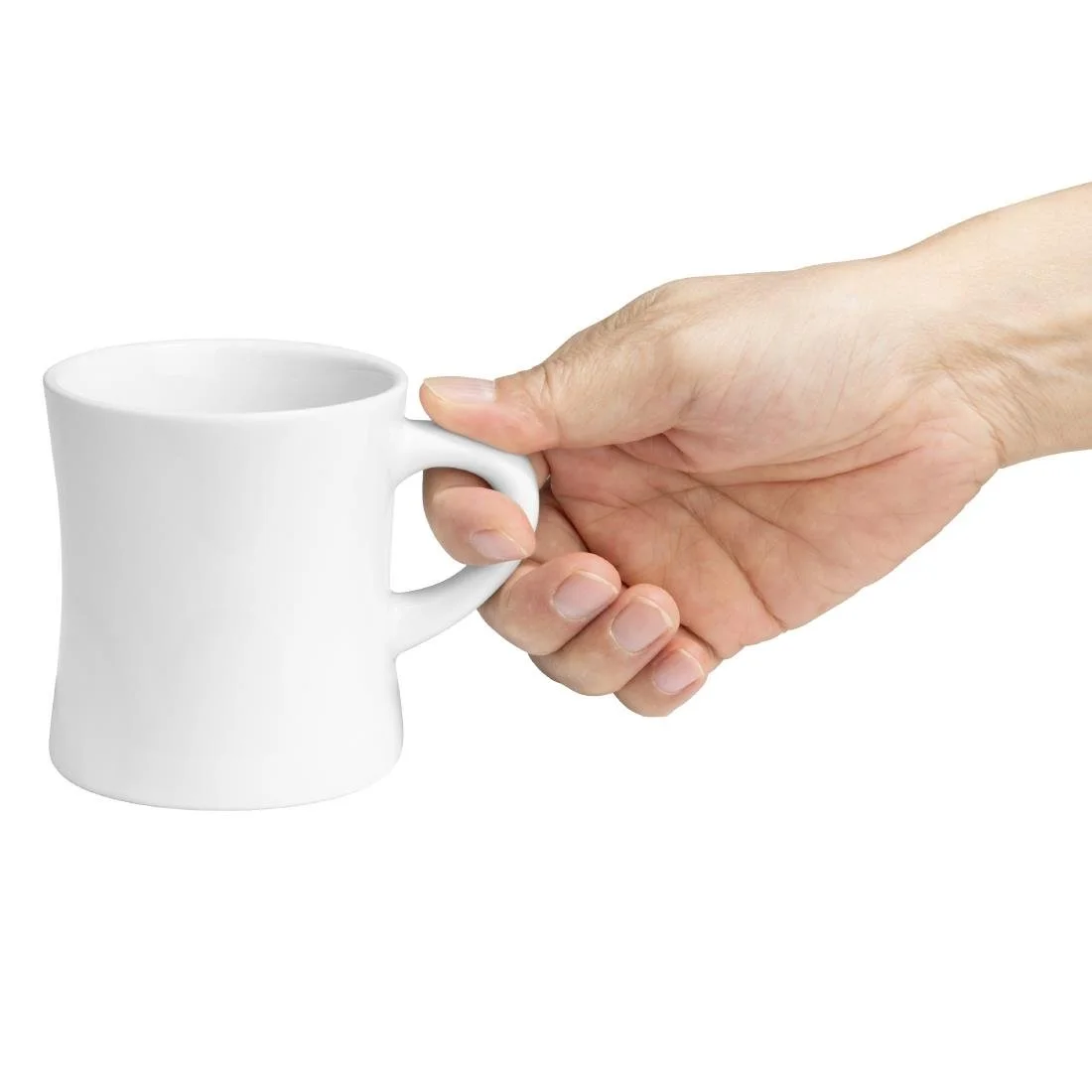 Olympia Whiteware Hollow Mugs 300ml (6 Pack) - Image 9
