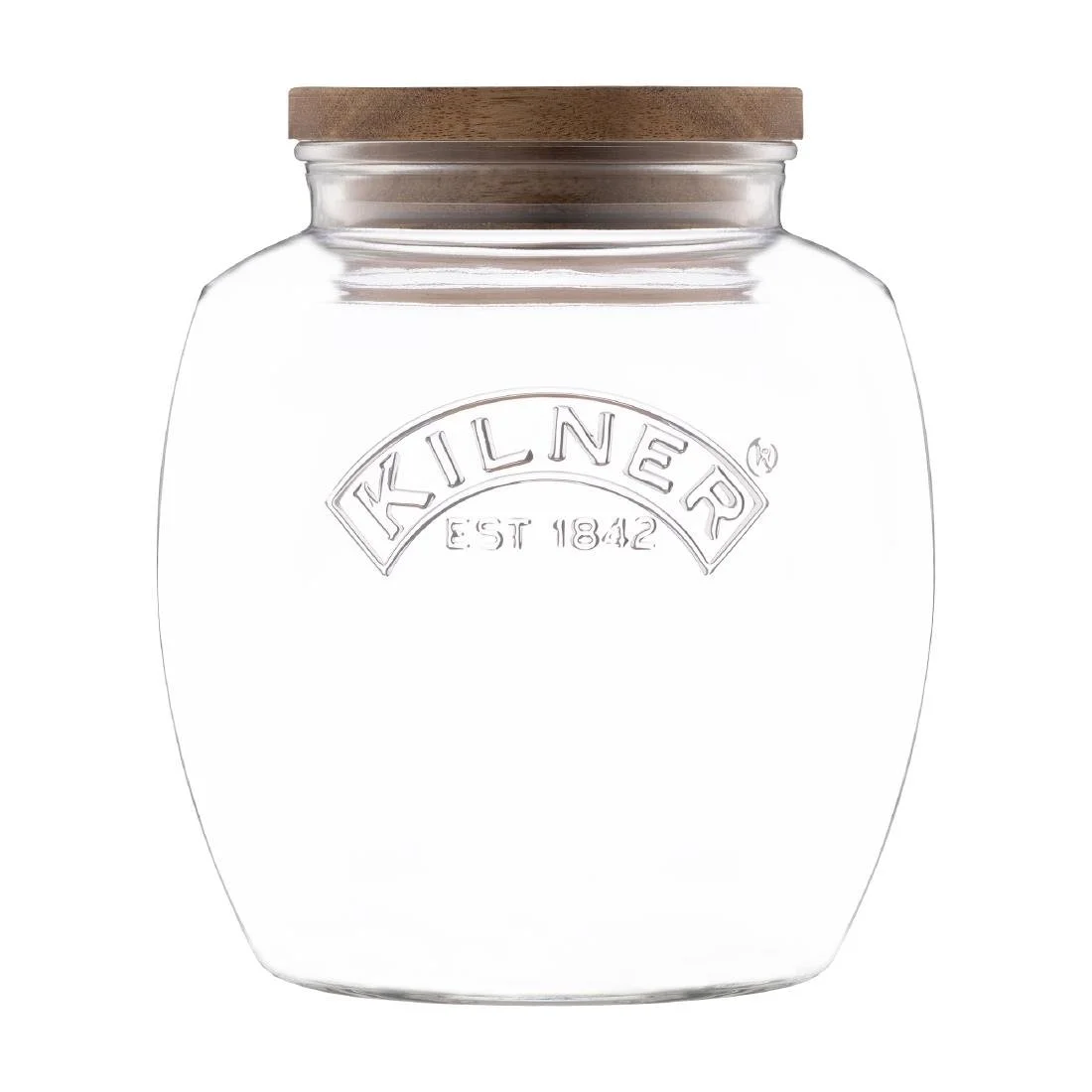 Kilner Universal Jar with Acacia Wooden Lid 2Ltr - Image 1