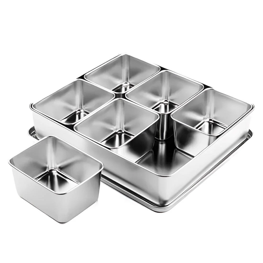 Clover Japanese Yakumi Pan Condiment Holder with 6 Large Inserts - Image 2