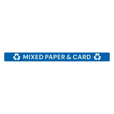 Jantex Slim Bin Lid Label - Mixed Paper & Card