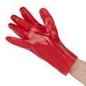 KeepSAFE PVC Coated Gauntlets Red 27cm (12 Pack) - Image 1