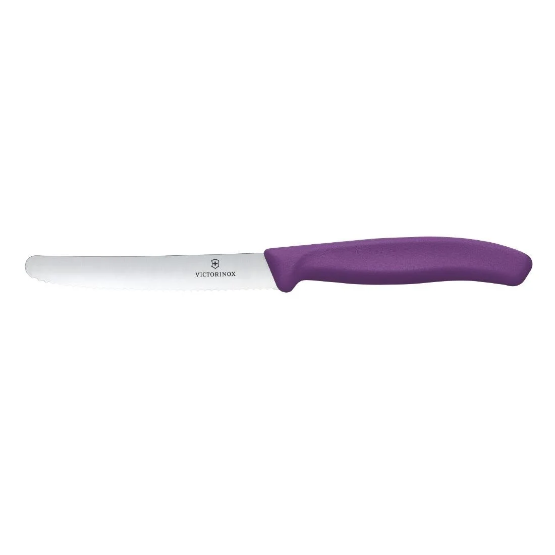 Victorinox Swiss Classic Tomato & Table Knife Wavy Purple 22cm ( 2 Pack) - Image 1
