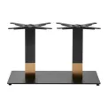 Boston Sleek Large Rectangular Coffee Table Base Black & Gold - Image 1
