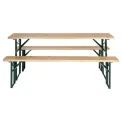 Bolero German Beer Bench and Table Set 1770x500mm - Image 1
