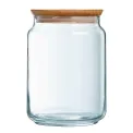 Luminarc Pure Jars & Wood Lids 2Ltr (6 Pack) - Image 1