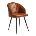 Brooklyn Bruciato Leather Tub Chair Tan - Image 1