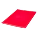 Cambro Safetrak IML Polypropylene Seal Lid Red - Image 1