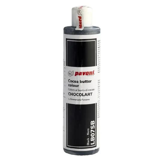 Pavoni Black Coloured Cocoa Butter 200g
