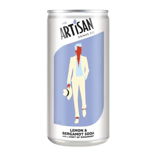 Artisan Drinks Cloudy Lemon & Bergamot Soda Cans 250ml (12 pack)