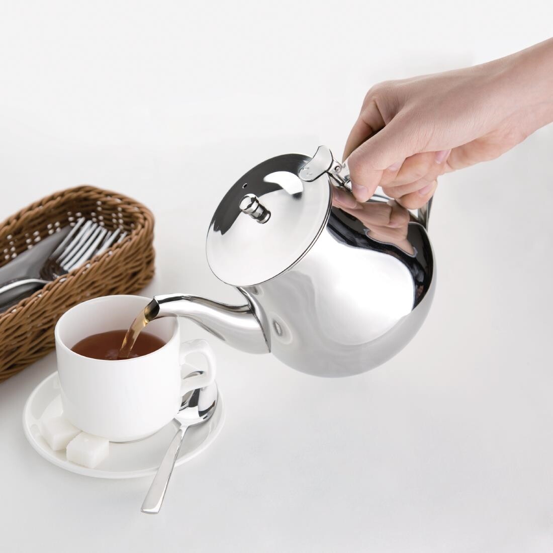 Olympia Arabian Teapot Stainless Steel 35oz