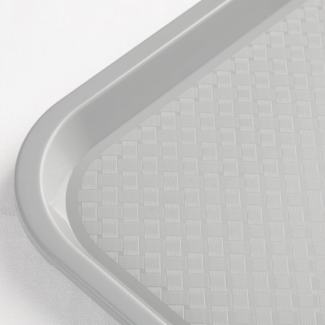 Kristallon Plastic Fast Food Tray Grey Large
