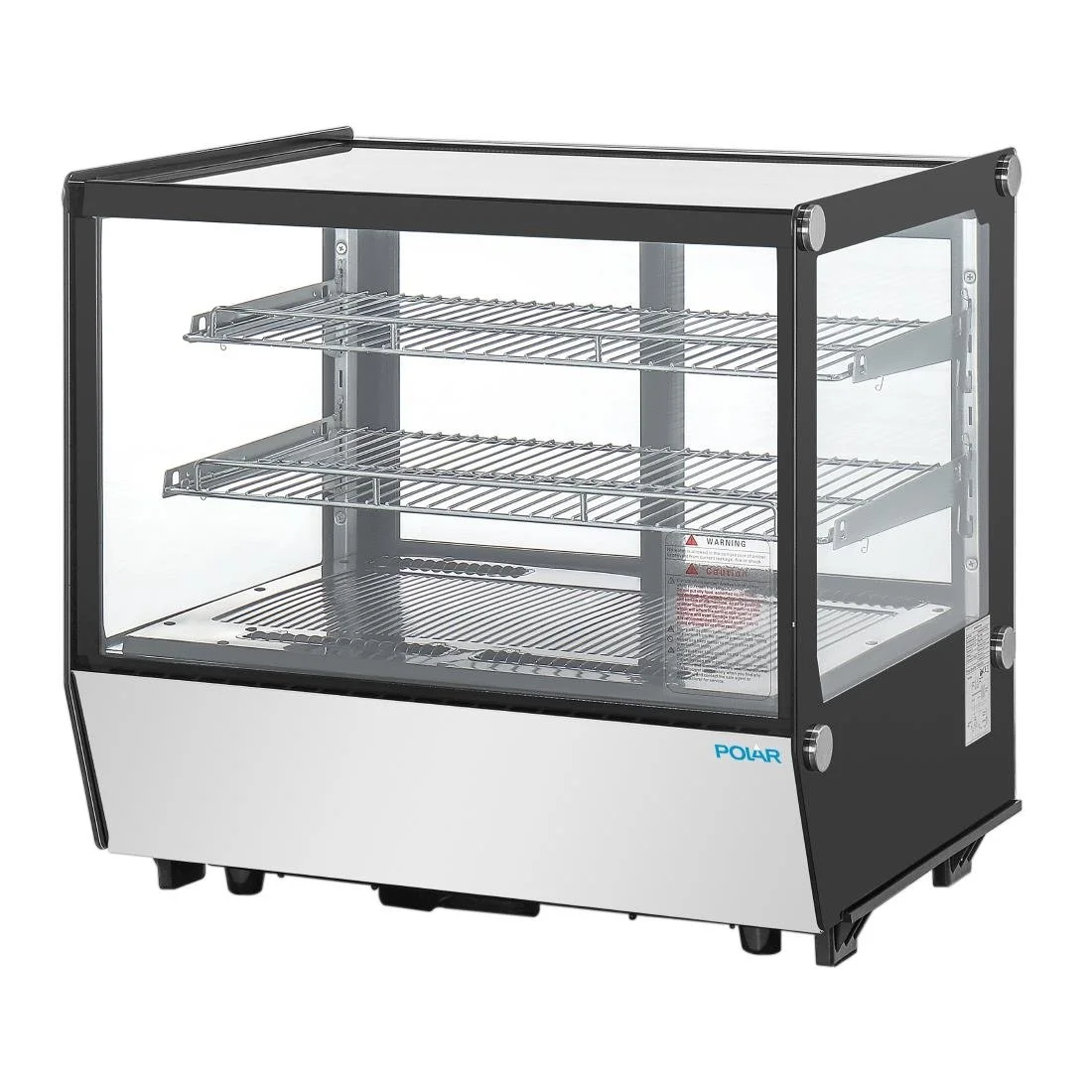 Polar G-Series Countertop Display Fridge Black Square Glass 120Ltr - Image 1