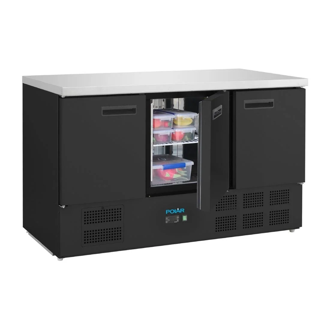 Polar G-Series Triple Door Counter Fridge Black 368Ltr - Image 3