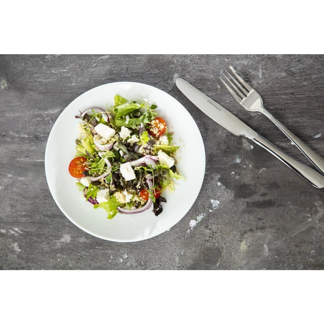 Olympia Whiteware Coupe Plates 200mm