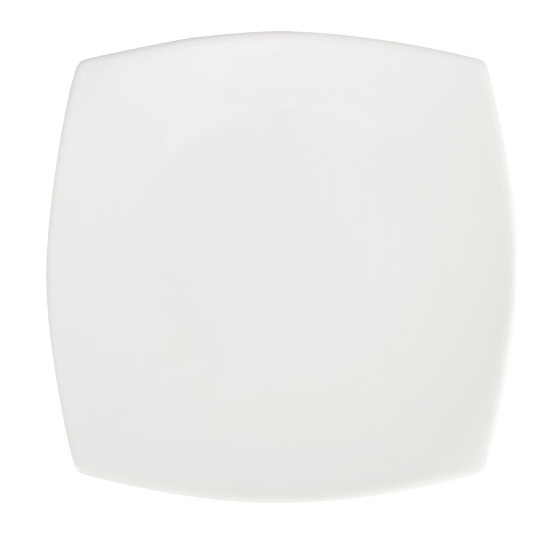 Olympia Whiteware Rounded Square Plates 240mm