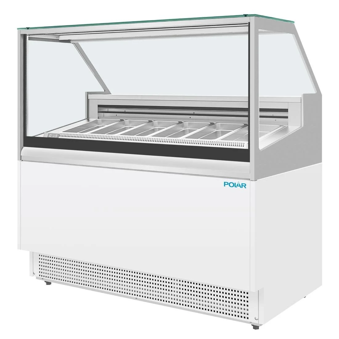 Polar U-Series 6 Pan Ice Cream Serve Over Cabinet Freezer - Image 1