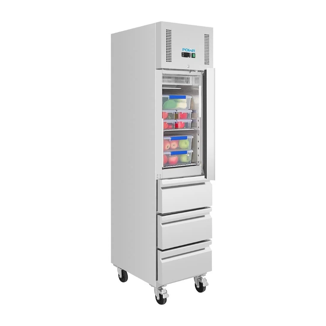 Polar G-Series Single Door & 3 Drawer Slimline GN Cabinet Refrigerator - Image 5