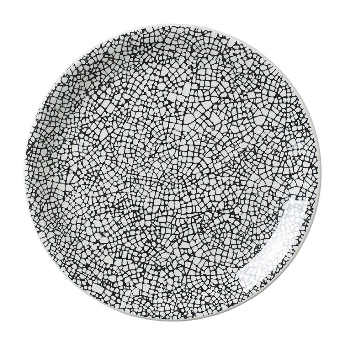 Steelite Ink Crackle Black Coupe Plates 153mm (12 Pack) - Image 1