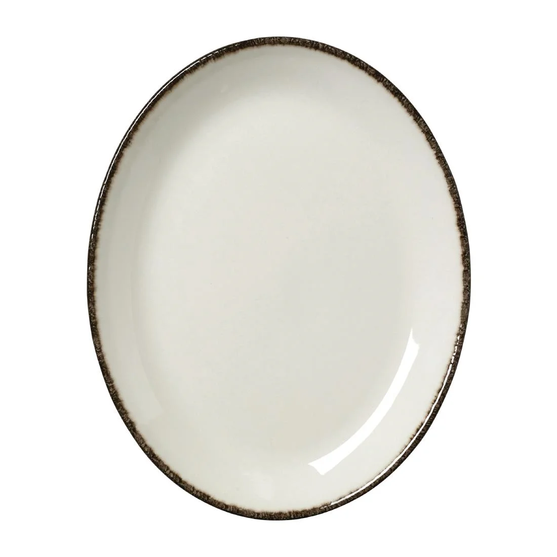 Steelite Charcoal Dapple Oval Coupe Plates 202mm (24 Pack) - Image 1