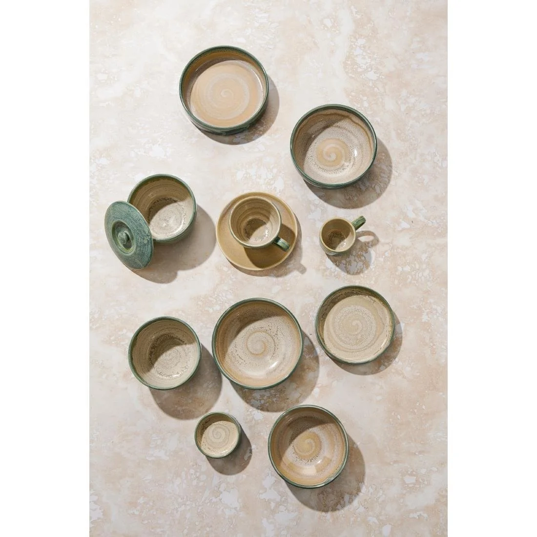 Steelite Aurora Revolution Jade Round Stacking Trays 135mm (12 Pack) - Image 2