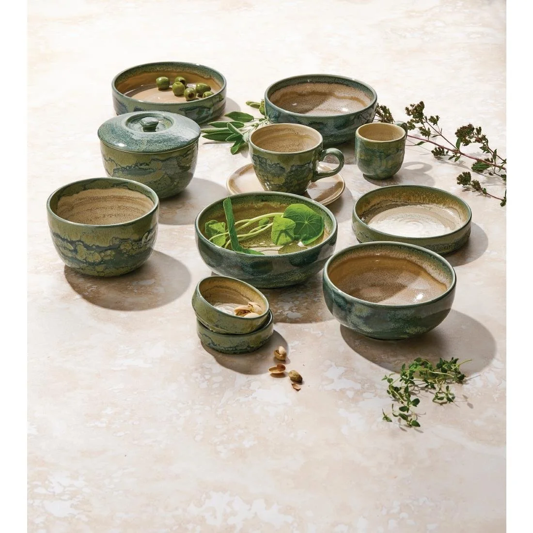 Steelite Aurora Revolution Jade Round Stacking Trays 135mm (12 Pack) - Image 3