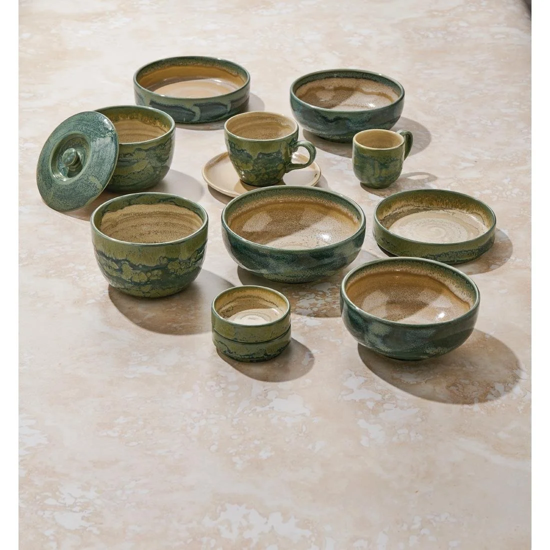 Steelite Aurora Revolution Jade Round Stacking Trays 135mm (12 Pack) - Image 4