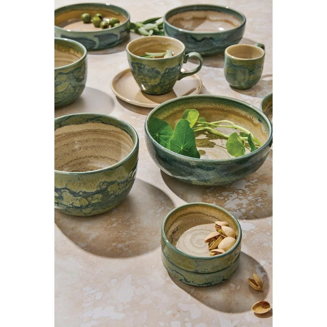 Steelite Aurora Revolution Jade Round Stacking Trays 135mm (12 Pack) - Image 5