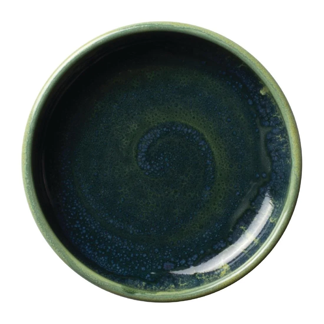 Steelite Aurora Vesuvius Burnt Emerald Round Stacking Trays 100mm (12 Pack) - Image 5