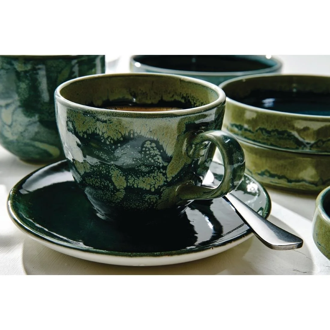 Steelite Aurora Vesuvius Burnt Emerald Cups 227ml 8oz (12 Pack) - Image 2