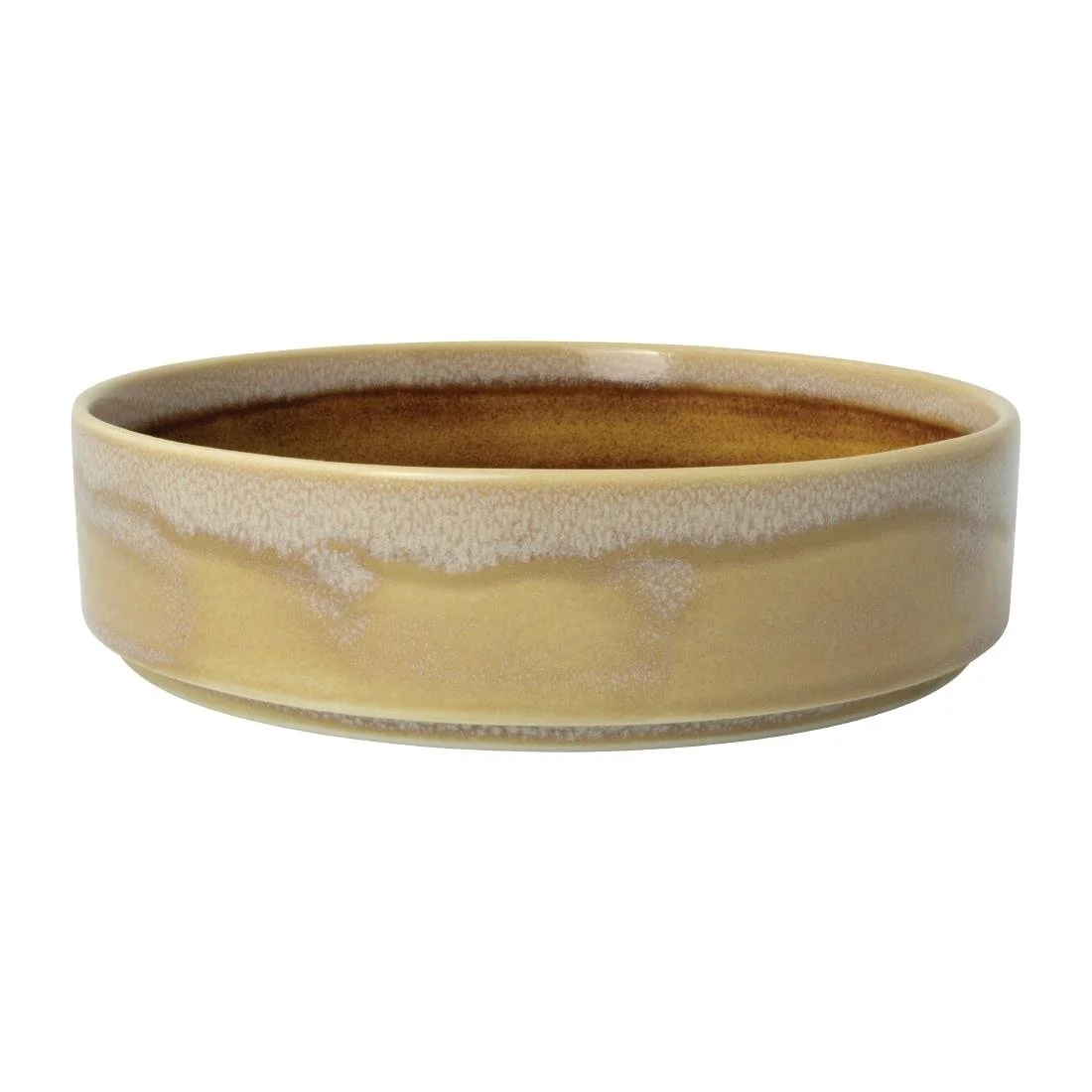 Steelite Aurora Vesuvius Amber Round Stacking Trays 203mm (12 Pack) - Image 1