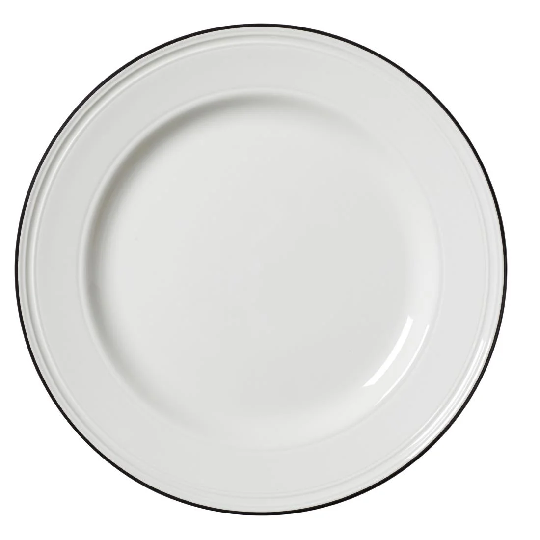Steelite Bead Black Band Plates 285mm (6 Pack) - Image 1