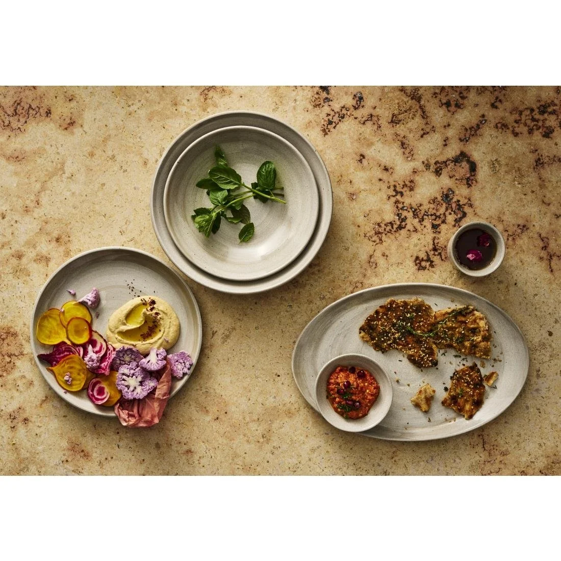 Maham Studio Carnaby Oval Platters Dove 280x140mm (24 Pack) - Image 2